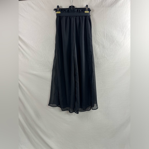 Black Paperbag Waist Wide Leg Pant * - Picture 7 of 7